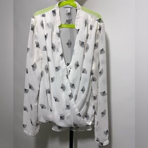 H&M Blouse white and black